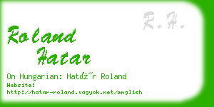 roland hatar business card